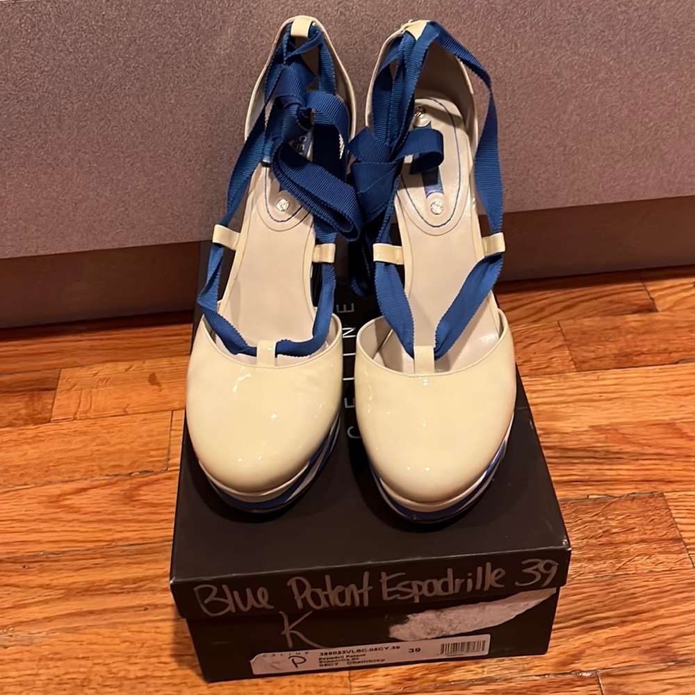 Celine authentic patent leather espadrilles EUR 39 great condition